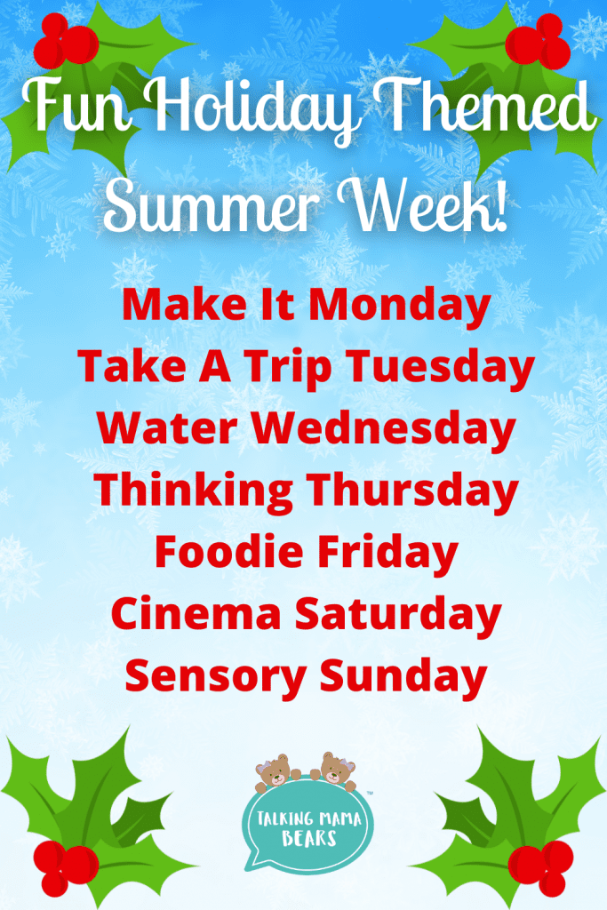 fun summer holiday themed schedule