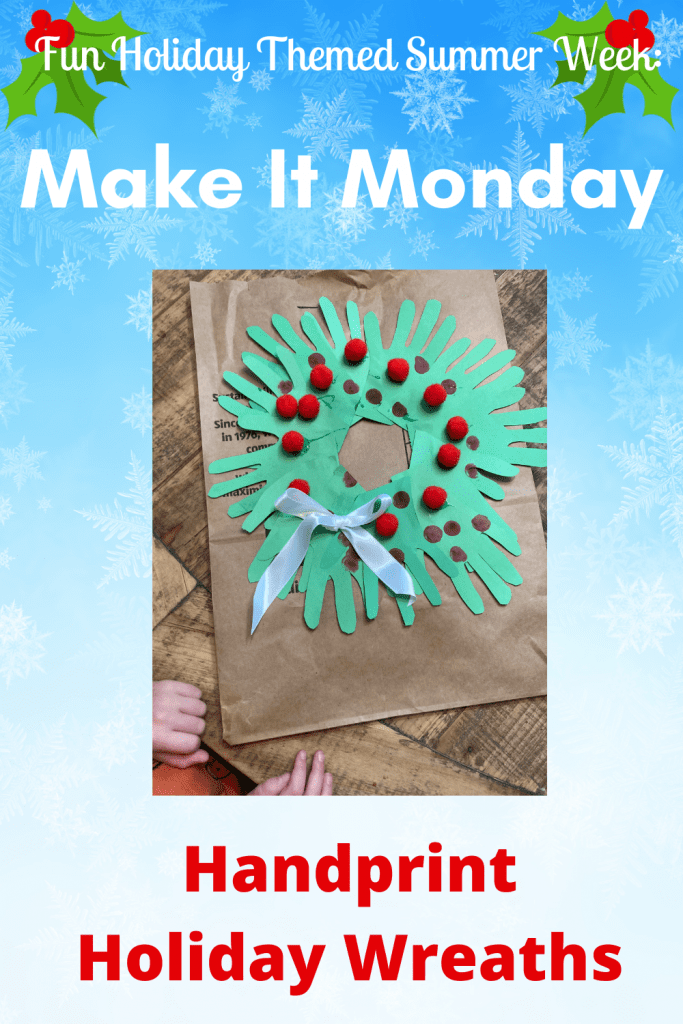 Fun summer handprint wreath for holiday themed week