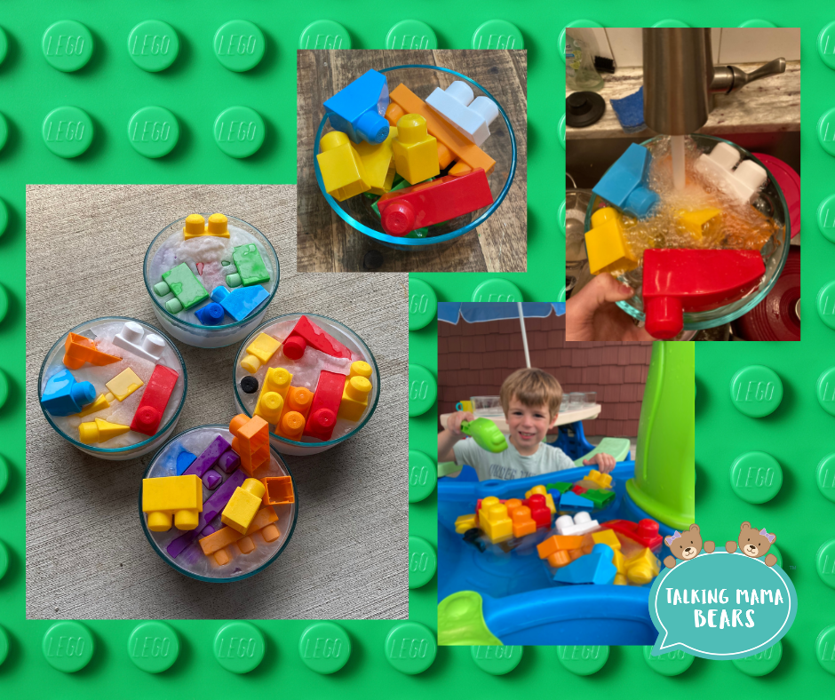 frozen lego blocks for fun sensory sunday experience