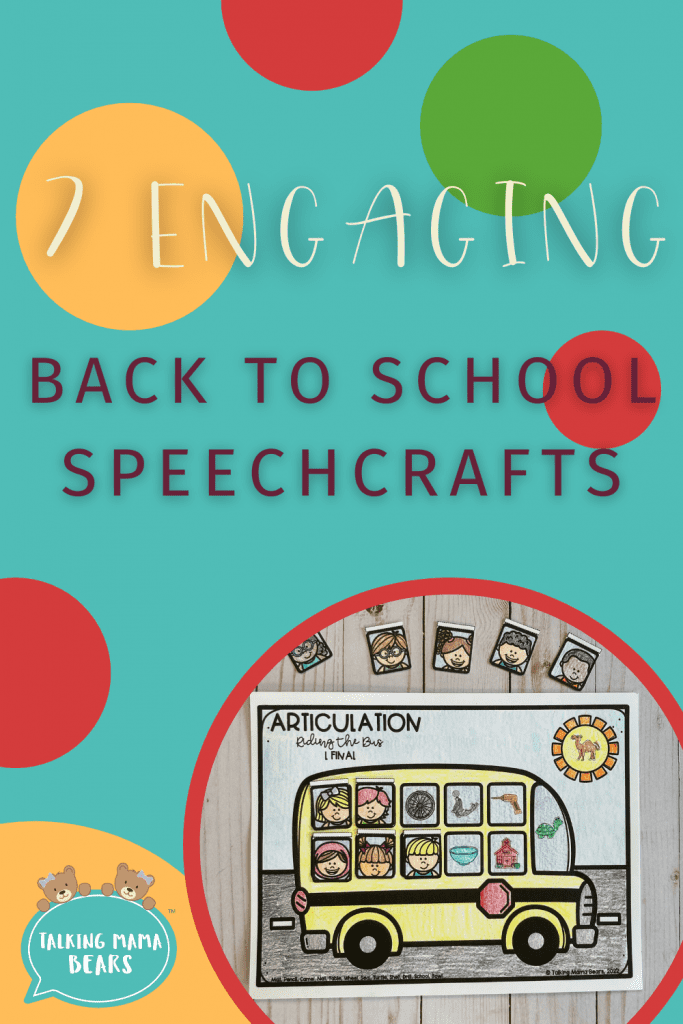 back to school speech crafts