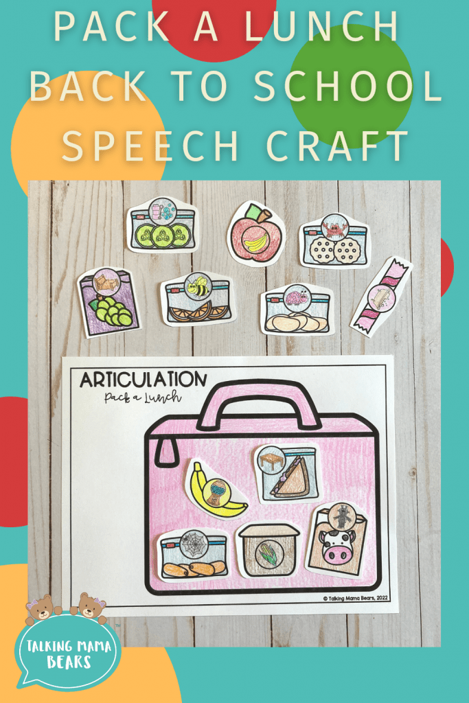 pack a lunch back to school speech craft