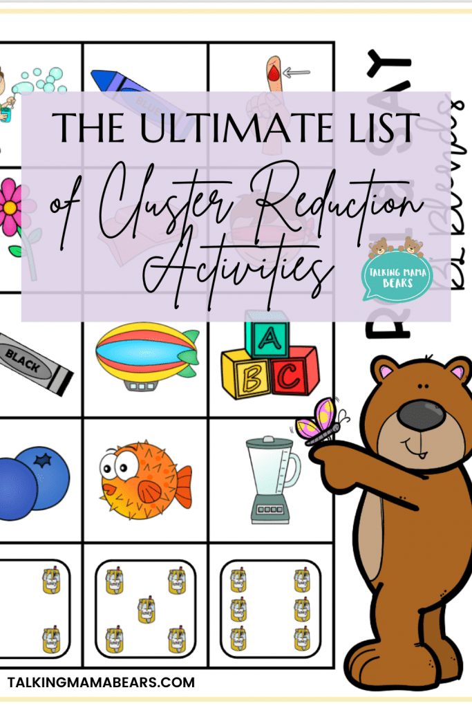 cluster reduction activities and ideas for speech therapy