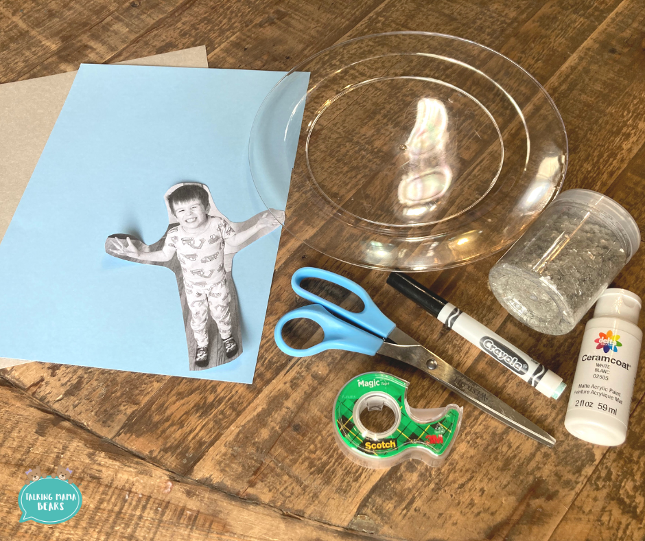 materials needed to make speech and language snow globes for a fun winter activity
