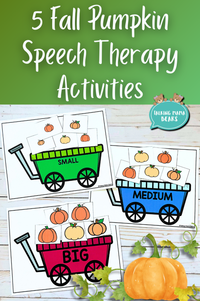 pumpkin speech therapy activity