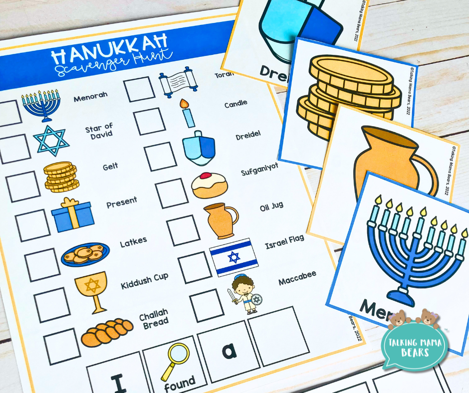 Hanukkah Vocabulary Scavenger Hunt Activity