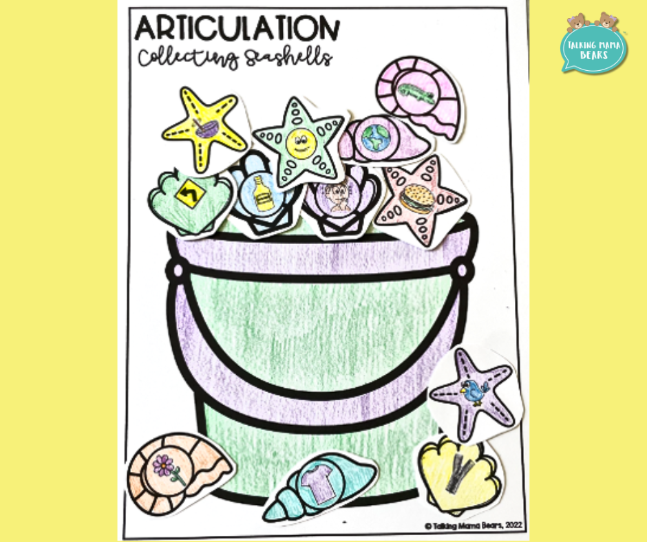 Collecting Seashells Speech Therapy Articulation Craft