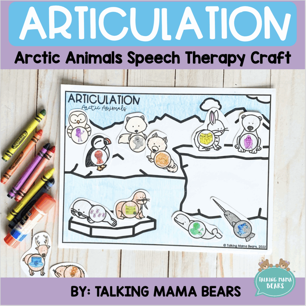 Arctic Animals Speech Therapy Articulation Craft